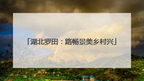 湖北罗田：路畅景美乡村兴