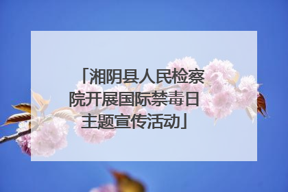 湘阴县人民检察院开展国际禁毒日主题宣传活动