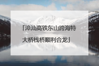 漳汕高铁东山跨海特大桥栈桥顺利合龙