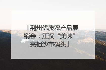 荆州优质农产品展销会：江汉“美味”亮相沙市码头