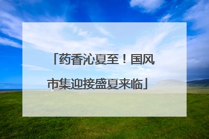 药香沁夏至！国风市集迎接盛夏来临
