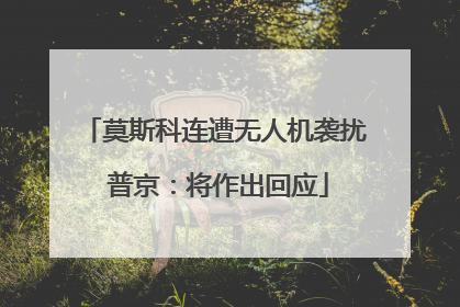 莫斯科连遭无人机袭扰 普京：将作出回应