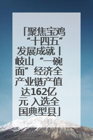 聚焦宝鸡“十四五”发展成就丨岐山“一碗面”经济全产业链产值达162亿元 入选全国典型县