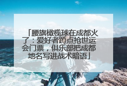 腰旗橄榄球在成都火了：爱好者蹲点抢世运会门票，俱乐部把成都地名写进战术暗语
