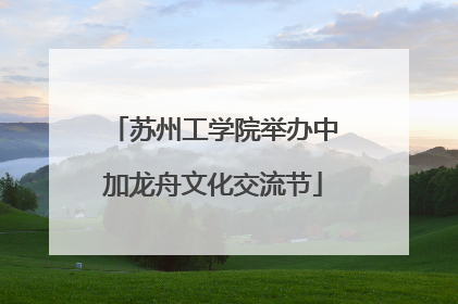 苏州工学院举办中加龙舟文化交流节