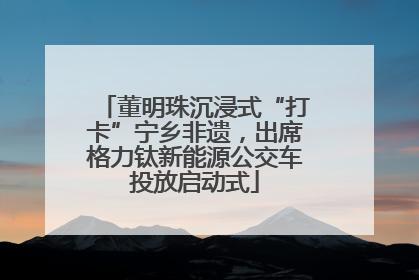 董明珠沉浸式“打卡”宁乡非遗，出席格力钛新能源公交车投放启动式