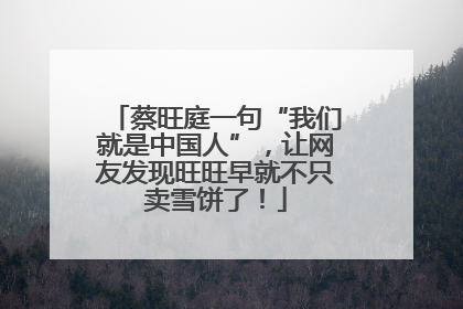 蔡旺庭一句“我们就是中国人”，让网友发现旺旺早就不只卖雪饼了！