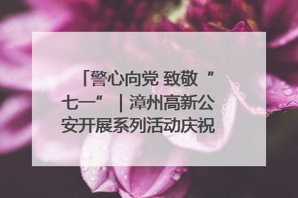 警心向党 致敬“七一”｜漳州高新公安开展系列活动庆祝建党104周年