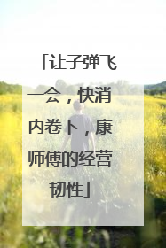 让子弹飞一会，快消内卷下，康师傅的经营韧性