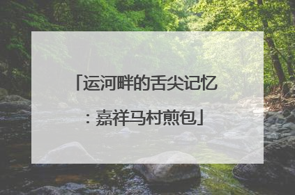运河畔的舌尖记忆：嘉祥马村煎包