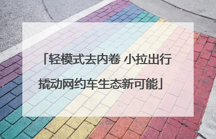 轻模式去内卷 小拉出行撬动网约车生态新可能