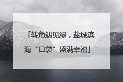 转角遇见绿，盐城滨海“口袋”盛满幸福