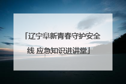 辽宁阜新青春守护安全线 应急知识进讲堂