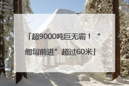 超9000吨巨无霸！“匍匐前进”超过60米