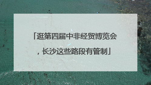 逛第四届中非经贸博览会，长沙这些路段有管制