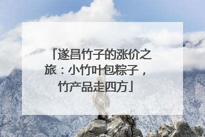遂昌竹子的涨价之旅：小竹叶包粽子，竹产品走四方