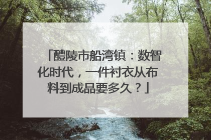 醴陵市船湾镇：数智化时代，一件衬衣从布料到成品要多久？