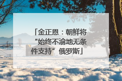 金正恩：朝鲜将“始终不渝地无条件支持”俄罗斯