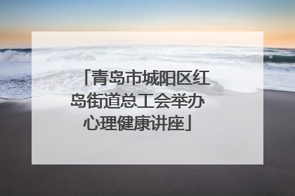 青岛市城阳区红岛街道总工会举办心理健康讲座