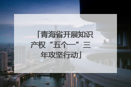 青海省开展知识产权“五个一”三年攻坚行动