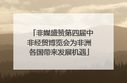 非媒盛赞第四届中非经贸博览会为非洲各国带来发展机遇