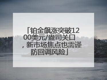 铂金飙涨突破1200美元/盎司关口，新市场焦点也需谨防回调风险