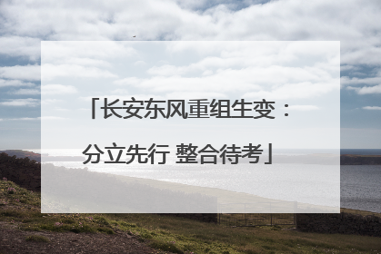 长安东风重组生变：分立先行 整合待考