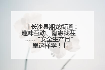长沙县湘龙街道：趣味互动、隐患找茬……“安全生产月”里这样学！