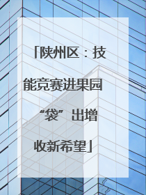 陕州区：技能竞赛进果园 “袋”出增收新希望