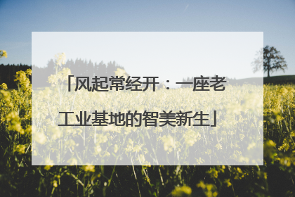 风起常经开：一座老工业基地的智美新生