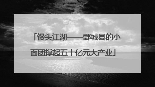 馒头江湖——鄄城县的小面团撑起五十亿元大产业