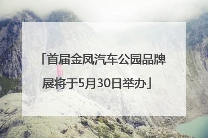 首届金凤汽车公园品牌展将于5月30日举办