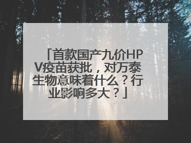 首款国产九价HPV疫苗获批，对万泰生物意味着什么？行业影响多大？