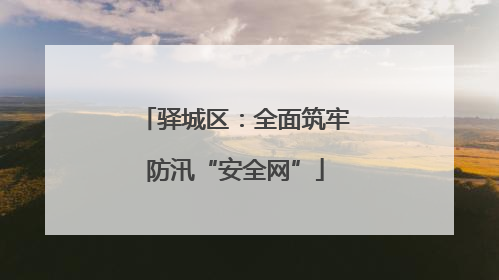 驿城区：全面筑牢防汛“安全网”