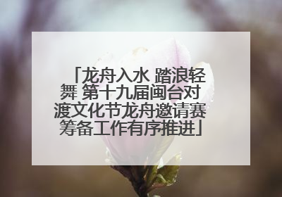 龙舟入水 踏浪轻舞 第十九届闽台对渡文化节龙舟邀请赛筹备工作有序推进