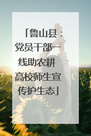 鲁山县：党员干部一线助农耕 高校师生宣传护生态