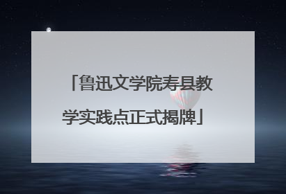 鲁迅文学院寿县教学实践点正式揭牌