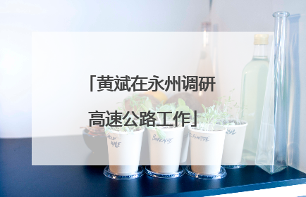 黄斌在永州调研高速公路工作