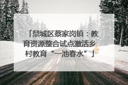 鼎城区蔡家岗镇：教育资源整合试点激活乡村教育“一池春水”