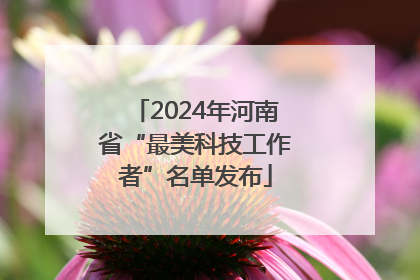 2024年河南省“最美科技工作者”名单发布