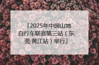 2025年中国山地自行车联赛第三站（东莞·黄江站）举行
