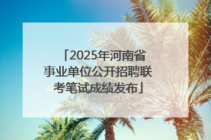 2025年河南省事业单位公开招聘联考笔试成绩发布