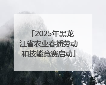 2025年黑龙江省农业春播劳动和技能竞赛启动