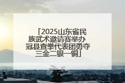 2025山东省民族武术邀请赛举办 冠县查拳代表团勇夺三金二银一铜