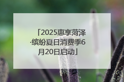 2025惠享菏泽·缤纷夏日消费季6月20日启动