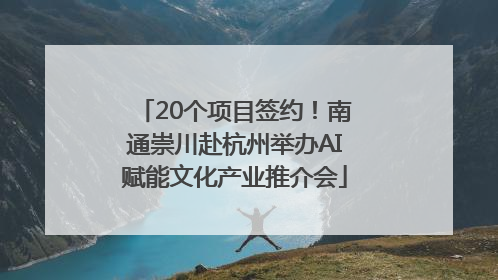 20个项目签约！南通崇川赴杭州举办AI赋能文化产业推介会
