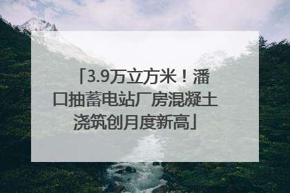 3.9万立方米！潘口抽蓄电站厂房混凝土浇筑创月度新高