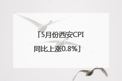 5月份西安CPI同比上涨0.8%