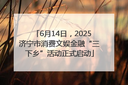 6月14日，2025济宁市消费文娱金融“三下乡”活动正式启动